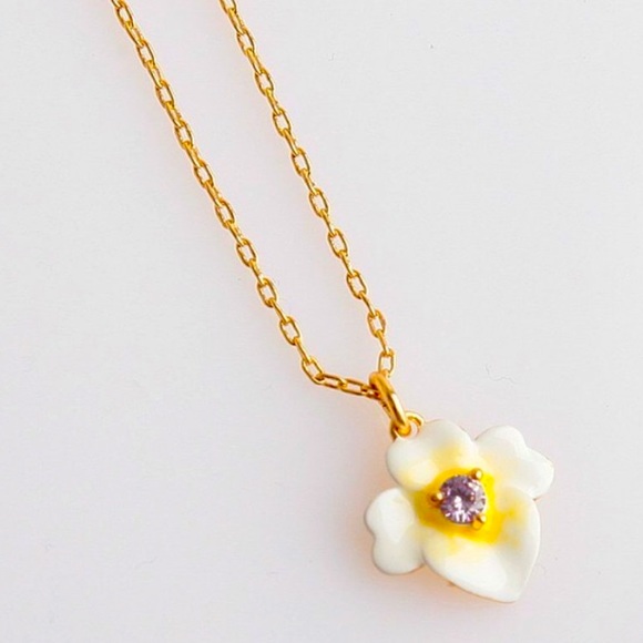 kate spade Jewelry - New Kate Spade precious pansy mini pendant